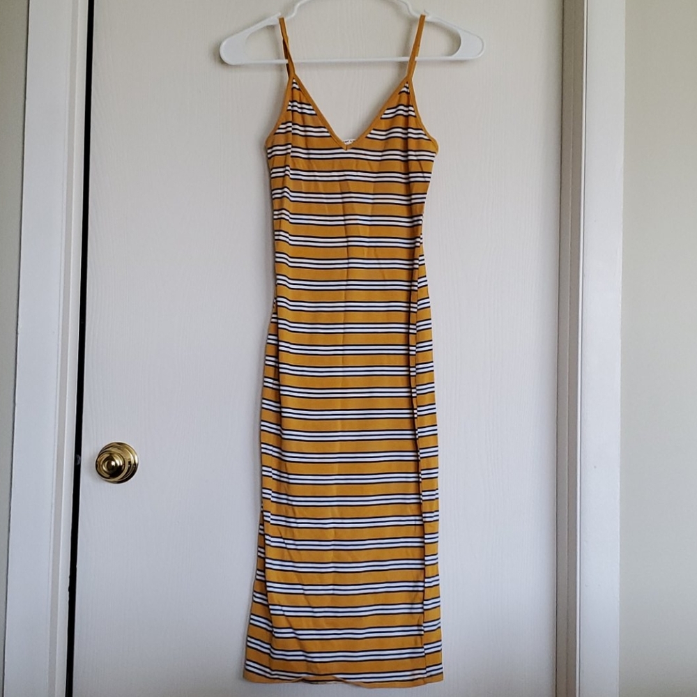 Hearts & Hips striped yellow dress